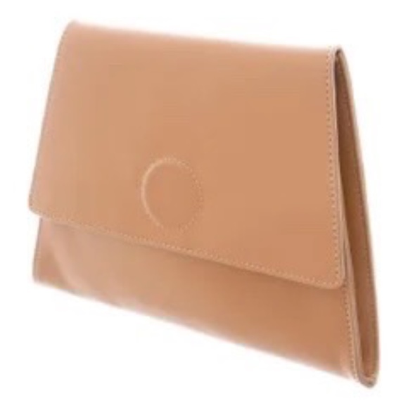 Brand NEW Women's tan MODERN WEAVING camel-colored clutch, envelope shape - Picture 2 of 9